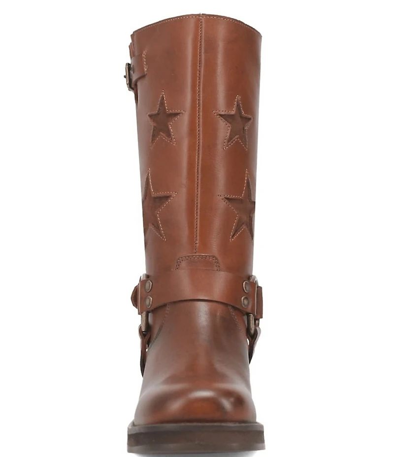 Dingo Blacklist Leather Star O-Ring Harness Hardware Moto Boots