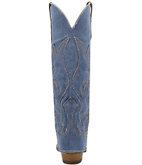 Dingo Blue Jean Baby Leather and Denim Cuffed Tall Western Boots