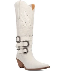 Dingo Buck Wild Suede and Leather Belted Hardware Shaft Tall Western Boots