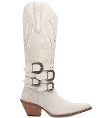 Dingo Buck Wild Suede and Leather Belted Hardware Shaft Tall Western Boots