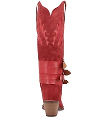 Dingo Buck Wild Suede and Leather Belted Hardware Shaft Tall Western Boots