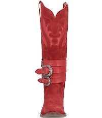 Dingo Buck Wild Suede and Leather Belted Hardware Shaft Tall Western Boots
