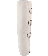 Dingo Buckle Bunny Suede Cuffed Buckle Hardware Knee High Western Boots