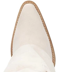 Dingo Buckle Bunny Suede Cuffed Buckle Hardware Knee High Western Boots