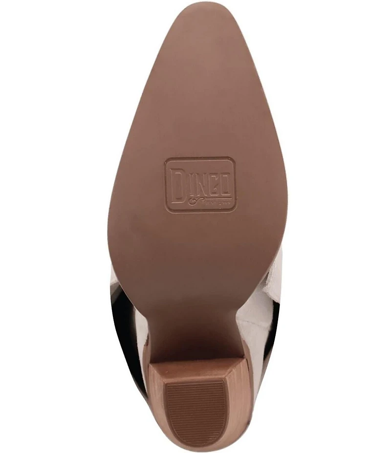 Dingo Buckle Bunny Suede Cuffed Buckle Hardware Knee High Western Boots