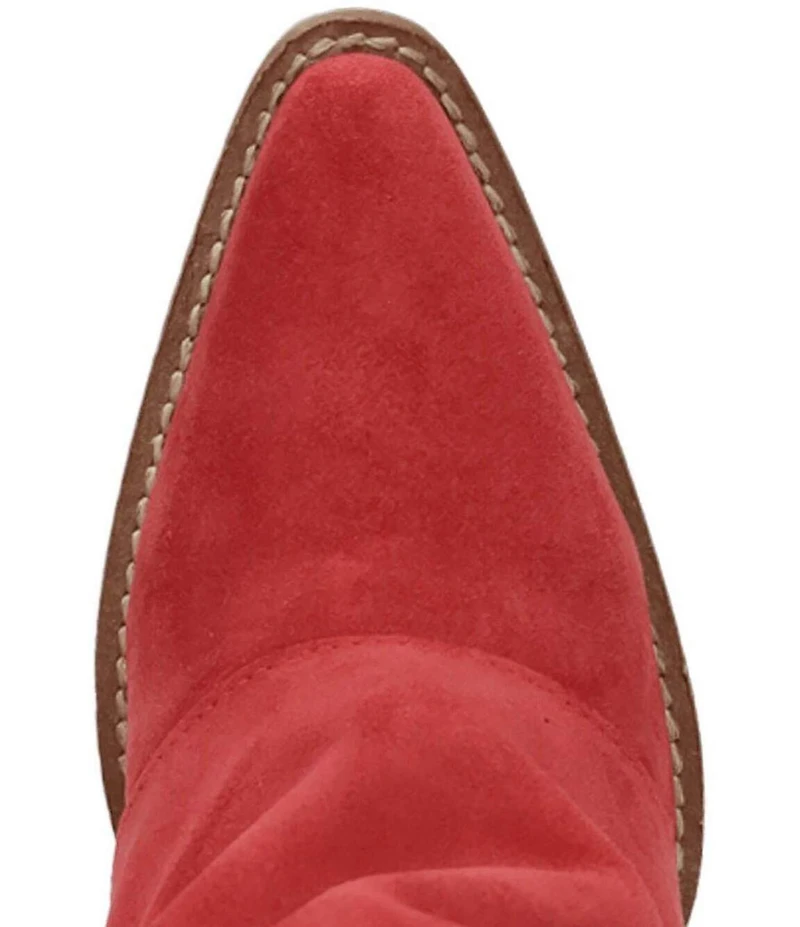 Dingo Buckle Bunny Suede Cuffed Buckle Hardware Knee High Western Boots