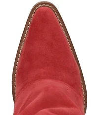 Dingo Buckle Bunny Suede Cuffed Buckle Hardware Knee High Western Boots