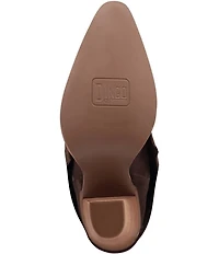 Dingo Buckle Bunny Suede Cuffed Buckle Hardware Knee High Western Boots