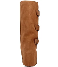 Dingo Buckle Bunny Suede Cuffed Buckle Hardware Knee High Western Boots