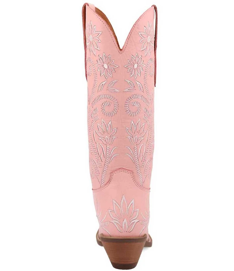 Dingo Buttercup Floral Embroidered Leather Tall Western Boots