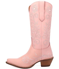 Dingo Buttercup Floral Embroidered Leather Tall Western Boots