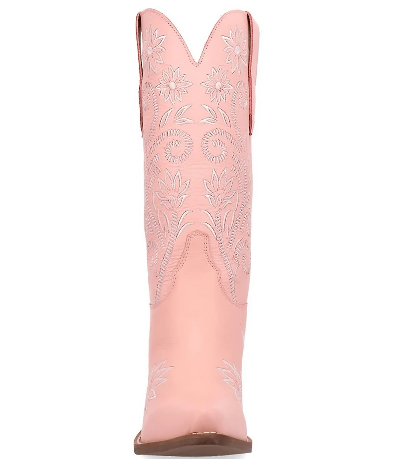 Dingo Buttercup Floral Embroidered Leather Tall Western Boots