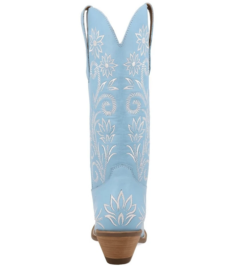 Dingo Buttercup Floral Embroidered Leather Tall Western Boots