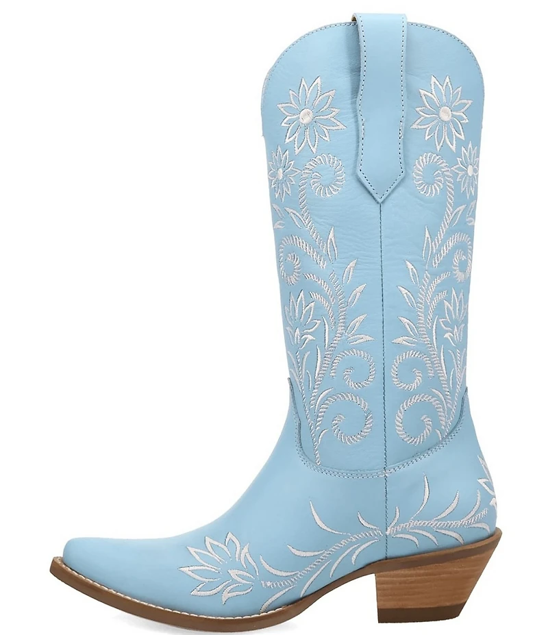 Dingo Buttercup Floral Embroidered Leather Tall Western Boots