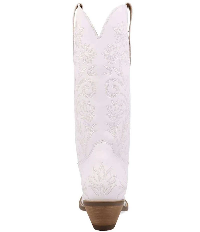 Dingo Buttercup Floral Embroidered Leather Tall Western Boots