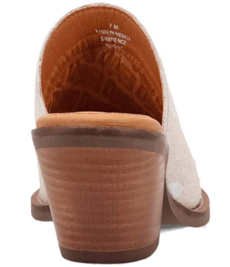 Dingo Cash Cow Metallic Cow Print Calf Hair Western Mules