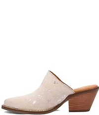 Dingo Cash Cow Metallic Cow Print Calf Hair Western Mules