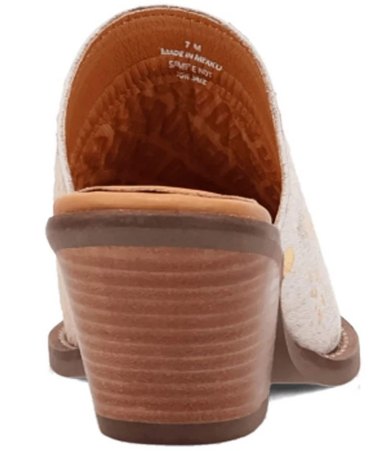 Dingo Cash Cow Metallic Cow Print Calf Hair Western Mules