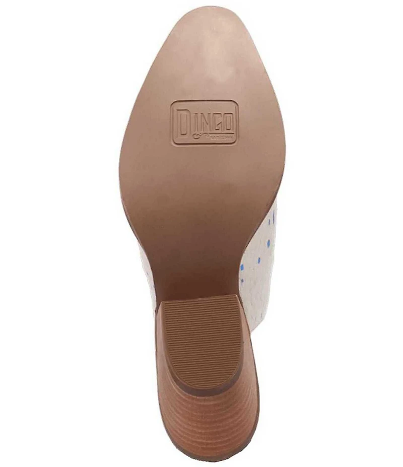 Dingo Cash Cow Metallic Cow Print Calf Hair Western Mules