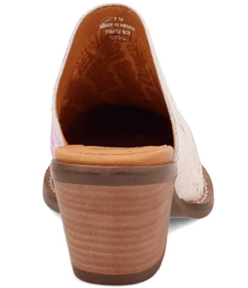 Dingo Cash Cow Metallic Cow Print Calf Hair Western Mules
