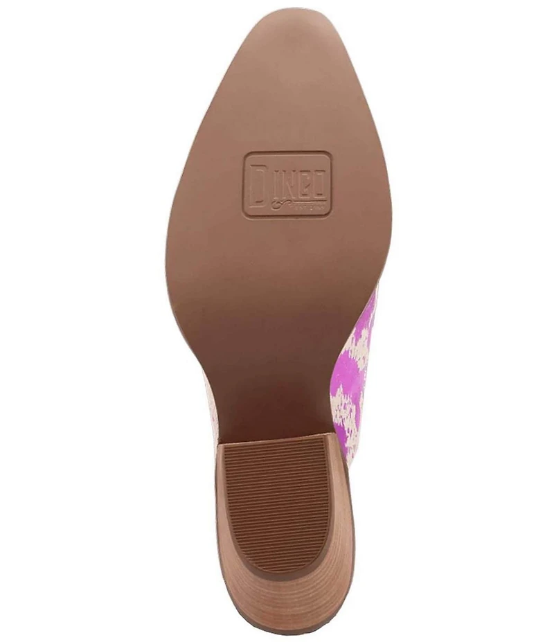 Dingo Cash Cow Metallic Cow Print Calf Hair Western Mules