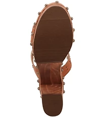 Dingo Chateau Studded Leather Platform Slide Sandals