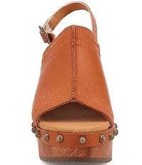 Dingo Clover Leather Studded Slingback Sandals