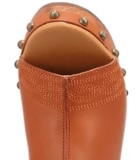 Dingo Clover Leather Studded Slingback Sandals