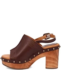 Dingo Clover Leather Studded Slingback Sandals