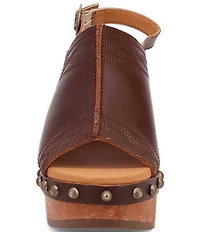 Dingo Clover Leather Studded Slingback Sandals