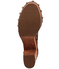 Dingo Clover Leather Studded Slingback Sandals