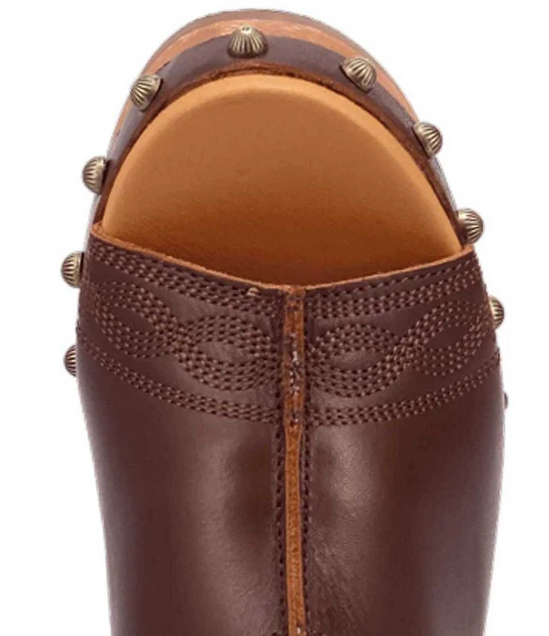 Dingo Clover Leather Studded Slingback Sandals