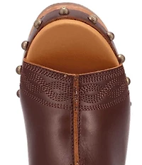 Dingo Clover Leather Studded Slingback Sandals