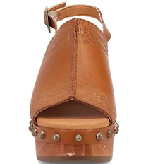 Dingo Clover Leather Studded Slingback Sandals