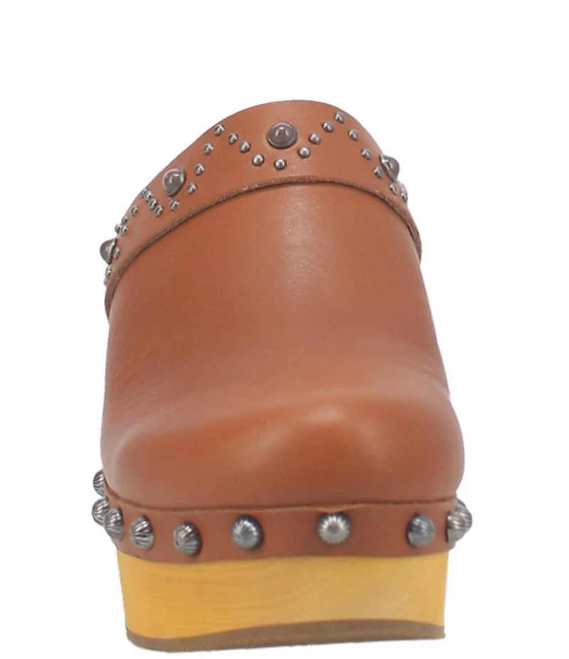 Dingo Deadwood Leather Studded Platform Clogs
