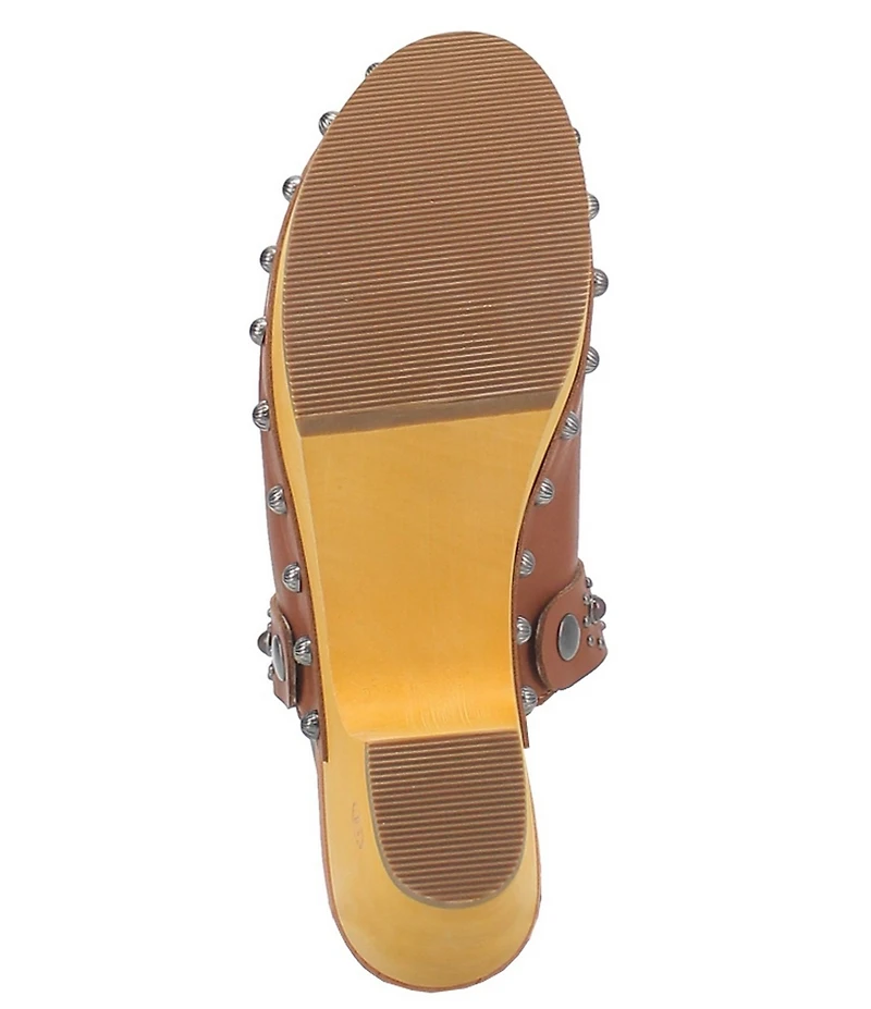 Dingo Deadwood Leather Studded Platform Clogs