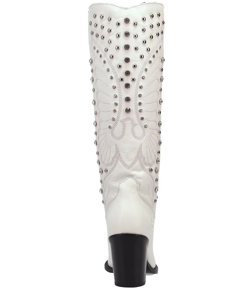 Dingo Diamonds Forever Leather Rhinestone Studded Tall Western Boots