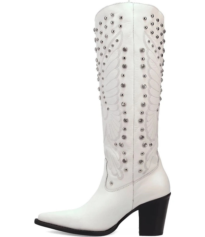 Dingo Diamonds Forever Leather Rhinestone Studded Tall Western Boots
