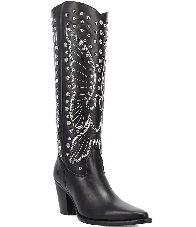 Dingo Diamonds Forever Leather Rhinestone Studded Tall Western Boots