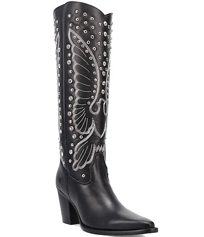 Dingo Diamonds Forever Leather Rhinestone Studded Tall Western Boots