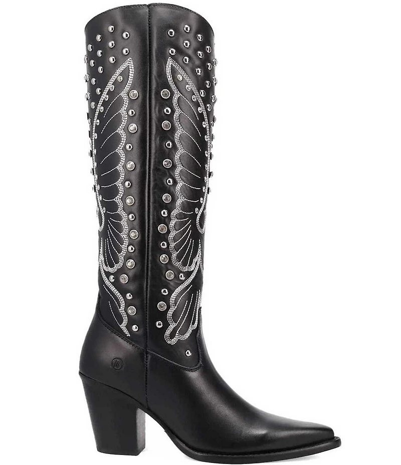 Dingo Diamonds Forever Leather Rhinestone Studded Tall Western Boots