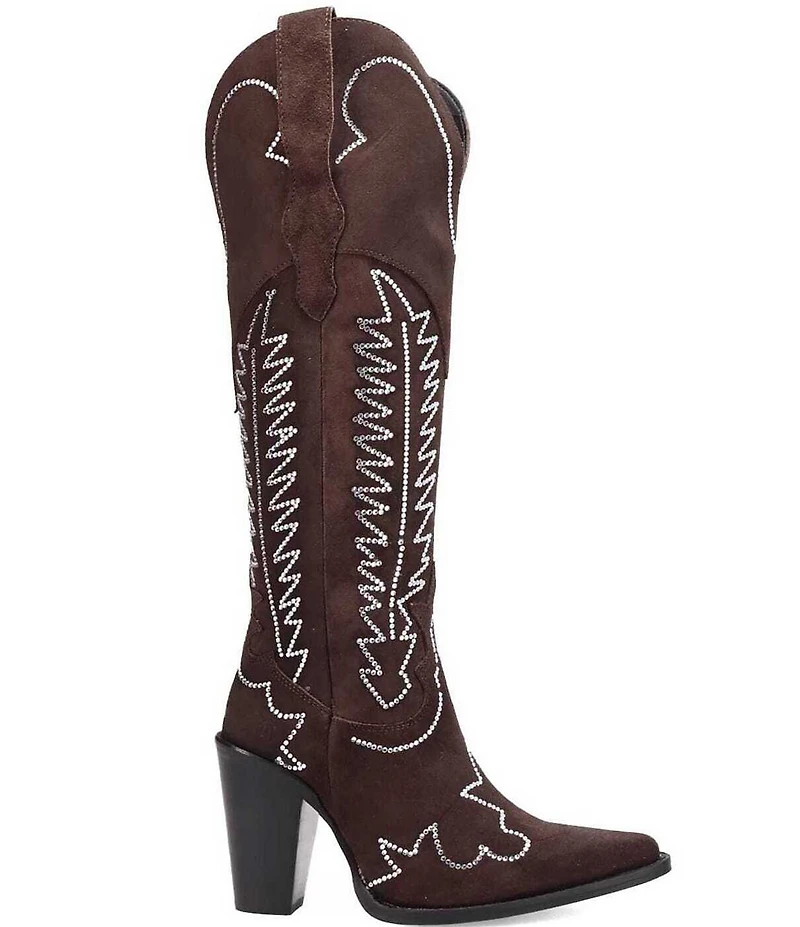 Dingo Double Take Suede Rhinestone Western Boots