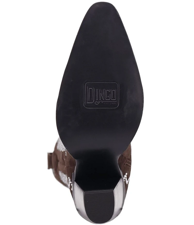 Dingo Double Take Suede Rhinestone Western Boots