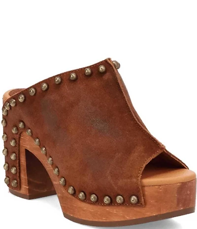 Dingo Echo Suede Studded Platform Slide Sandals