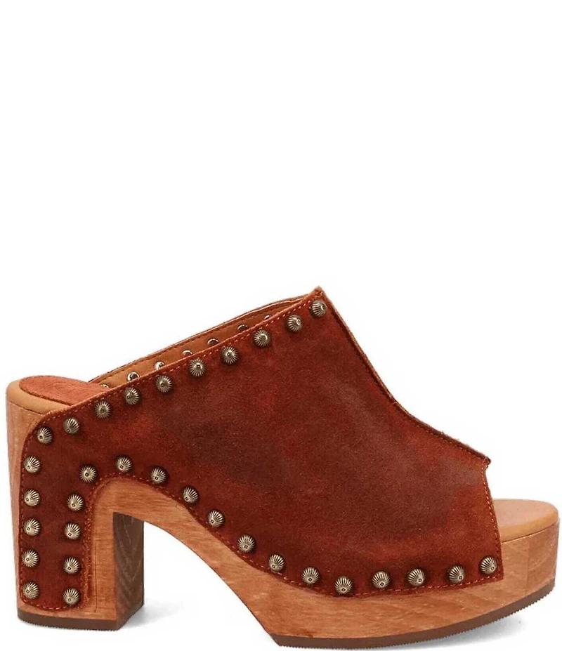 Dingo Echo Suede Studded Platform Slide Sandals