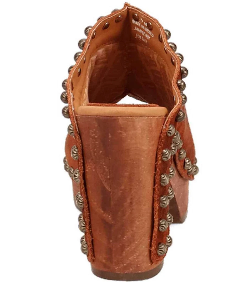 Dingo Echo Suede Studded Platform Slide Sandals