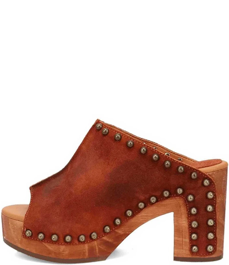 Dingo Echo Suede Studded Platform Slide Sandals