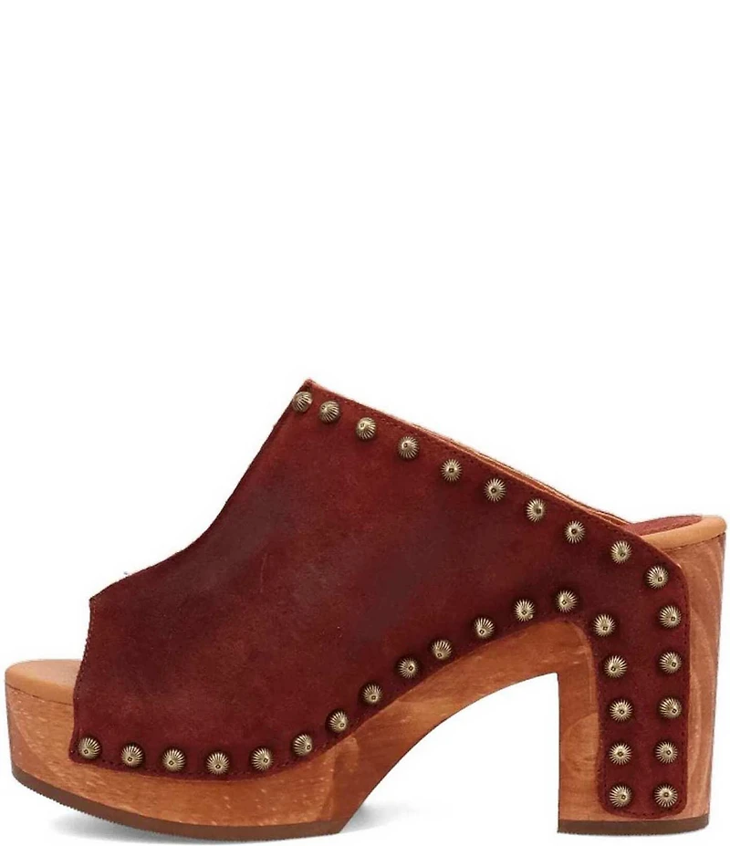 Dingo Echo Suede Studded Platform Slide Sandals
