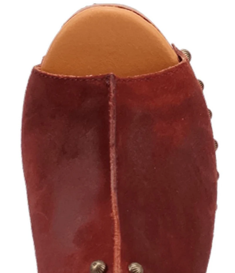 Dingo Echo Suede Studded Platform Slide Sandals