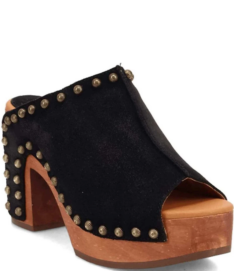Dingo Echo Suede Studded Platform Slide Sandals